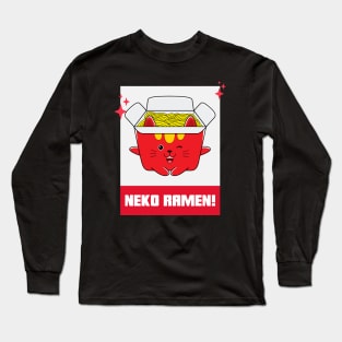 Kawaii Neko Cat Ramen Anime Lover Long Sleeve T-Shirt